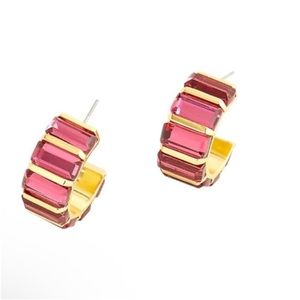 🔥J. Crew Trapezoid Stone Hoop earrings